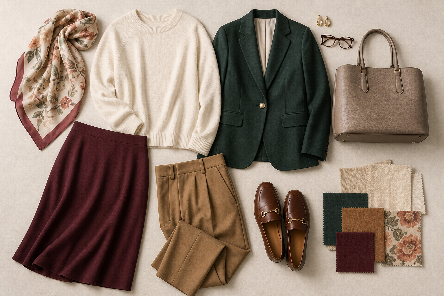 A coordinated capsule wardrobe