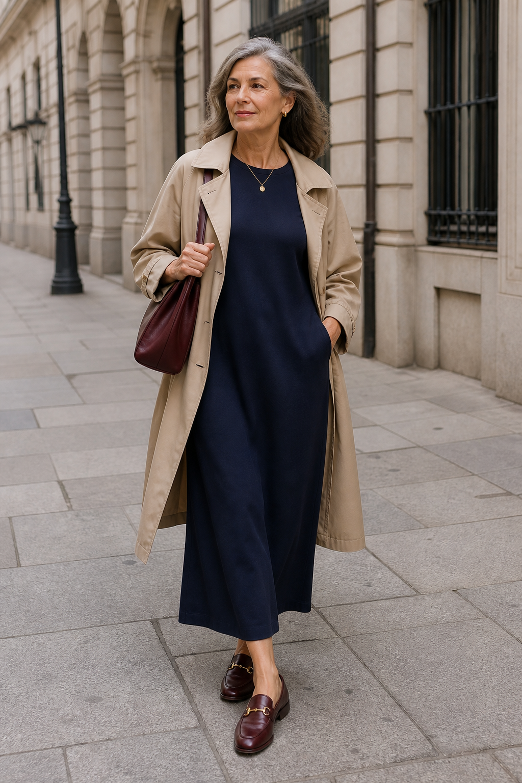 A coordinated city outfit